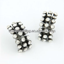 Fancy Hedgehog Rhinestone Stud Earrings 11030446